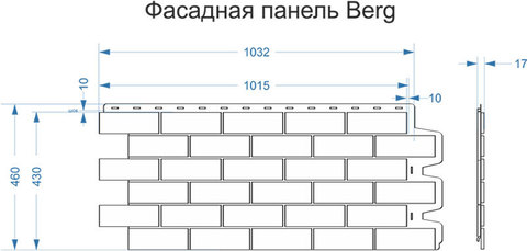 Фасадная панель Деке Гора 1015х434 мм