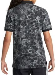 Поло теннисное Nike Dri-Fit Printed Slim Fit Polo - black/black