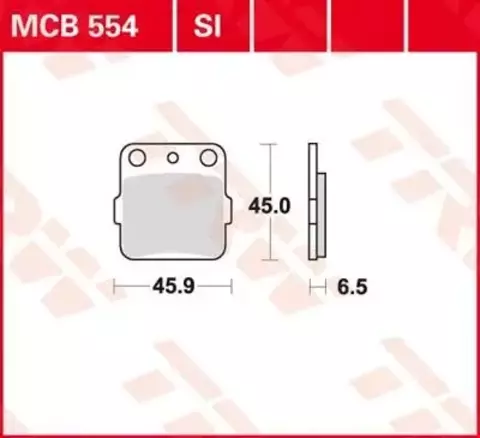Колодки тормозные дисковые MCB554SI