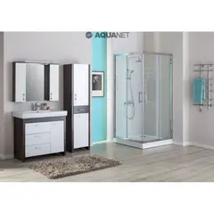 Aquanet 172680 Компл.3 - Тумба Тиана 100 б/к wenge (фасад белый) (172680) фото
