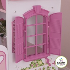 Детская кровать "Кукольный домик" с полочками