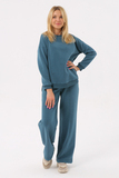 Утепленный спортивный костюм для беременных и кормящих 14163 морская волна