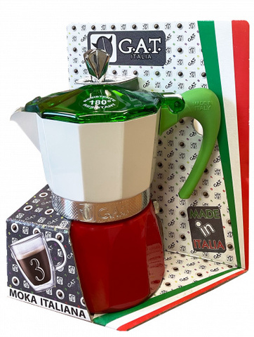 Кофеварка гейзерная G.A.T. MOKITALY 103806IT 300ml, алюминий/пластик