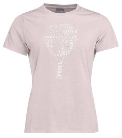 Женская теннисная футболка Head Padel TYPO T-Shirt W - rose
