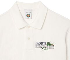 Теннисное поло Lacoste Roland Garros Edition Terry Polo Shirt - white