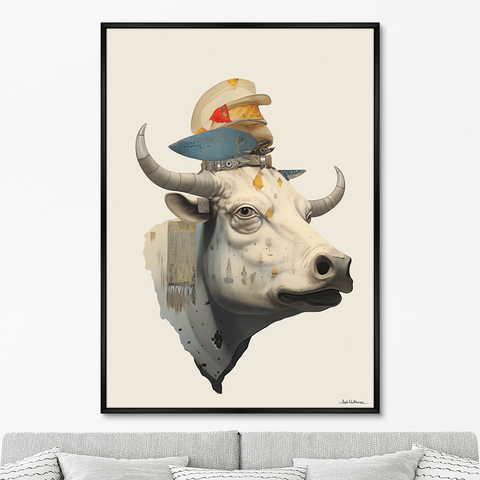 ArtNoMore - Репродукция картины на холсте Cow dreams, No 1, 2024г.