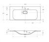 BelBagno BB1000/450-LV-MR-FT Раковина из литьевого мрамора, 1000x450x142, BB1000/450-LV-MR-FT