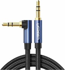 Кабель  UGREEN AV112 (60178) 3.5mm Male to 3.5mm Male Angled Cable, 0,5м, черно-синий