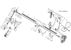 Штанга DDE GB25RD/GB32RD верхняя часть в сборе с валом