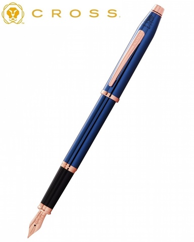 Ручка перьевая Cross Century II Translucent Cobalt Blue Lacquer, перо F ( AT0086-138FF )