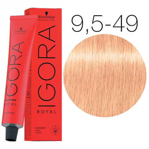 Schwarzkopf Igora Royal New 9,5-49 (Светлый блондин бежевый фиолетовый) - Краска для волос