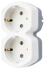 Двойник 11-1087 электрический REXANT 16 А с заземлением и защитными шторками, белый