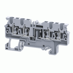 Четырехрядная клемма, пружинные зажимы проводника до 2.5 мм.кв. 1A/1000V с диодной схемой - конфигурация D2
