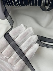 Кант из черной органзы с цепью мониль