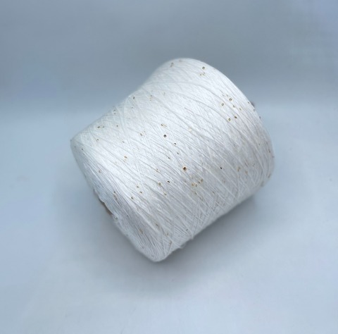 G&G Filati  (пр.Италия),art-Eucalipto, 560м/100гр, 100%Эвкалипт+пайетка(золото) , цвет-Молочный, арт-34036