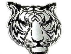 Наклейка Тигр Серебристая (Tiger размер 6,5х7,5см)