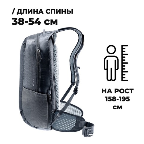 Картинка рюкзак велосипедный Deuter Race 16 black - 3