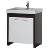 Aquanet 183654 Компл.2 - Тумба Тиана 75 с 2 дв. wenge (фасад белый) (183654)