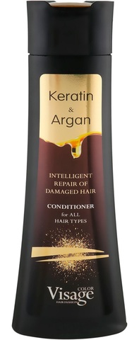 Кондиционер с кератином и аргановым маслом, Visage Keratin & Argan Conditioner, 250 мл