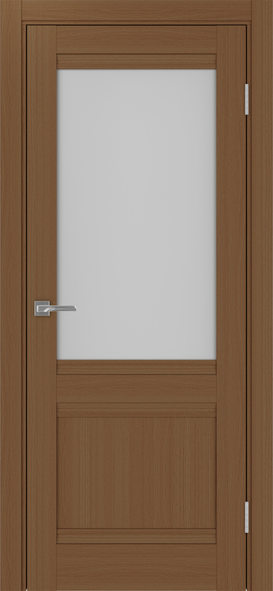 Дверь межкомнатная Оптима Порте Турин 502U.21, цвет орех, экошпон, стекло мателюкс