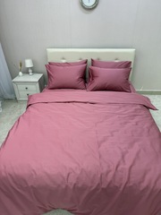 Комплект постельного белья хлопок, сатин, розовый
