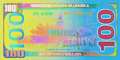 Постер "Цветной доллар сзади"