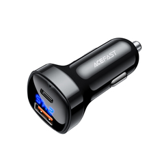 Автозарядка ACEFAST B4 66W USB-C+USB-A 2x port car charger с дисплеем