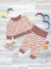 Комплект Mjölk Зебра розовая