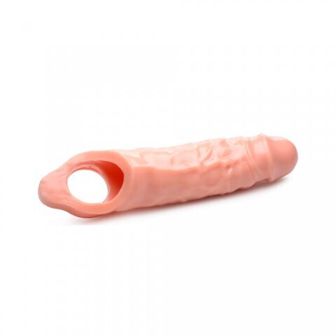 Насадка для увеличения члена Size Matters Really Ample Penis Enhancer, бежевый, 16.5х5.1 см