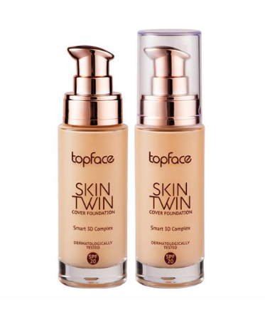 Topface Тональная основа 3D эффект "Skin Twin Cover Foundation" тон 03, натуральный PT464 32мл