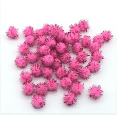 Помпоны для творчества глиттерные, ш. 1,5 см