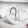 Sancos Nolia SC12003SS Смеситель для кухни с гибким изливом и краном для фильтра, цвет: нержавеющая сталь,чёрный