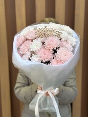 Персиковый букет для мамы