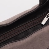 Сумка Саломея 505 эко-замша серый шоколад