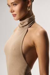 Платье с открытой спиной TANZANIA Латте