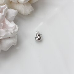 Подвеска Уточка 10*7 мм, родий, П082