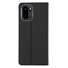 Чехол книжка из черной кожи для OnePlus 15R, Ace 6 и 6T, серия Skin Pro Series от Dux Ducis