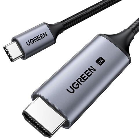 Кабель USB-C UGREEN CM565 (35596) USB-C to HDMI 8K@60Hz Cable 1,5м, серый космос