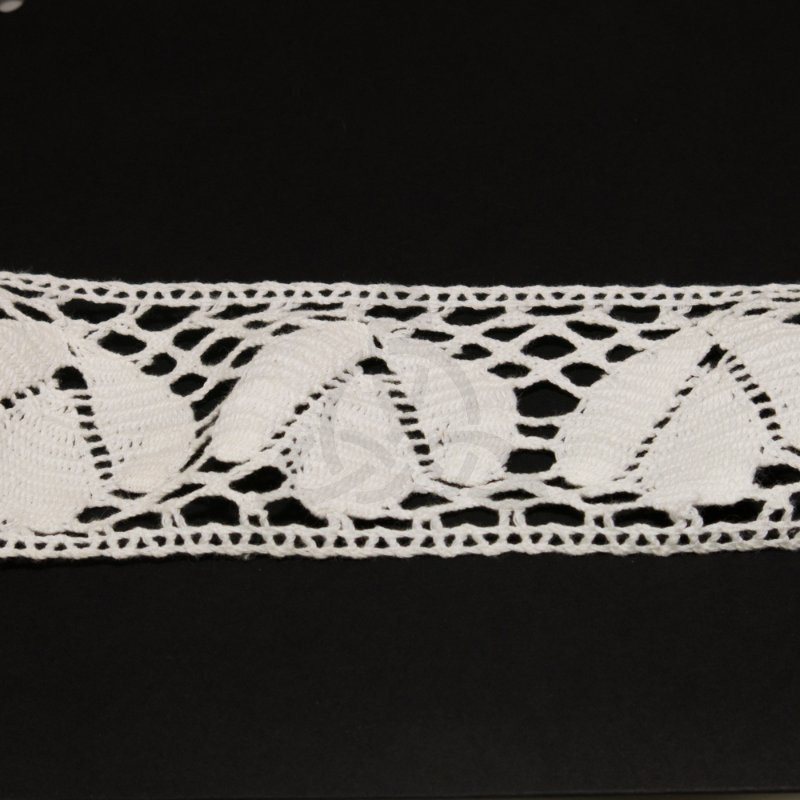 Кружево вязаное, 25 мм, белое - описание: