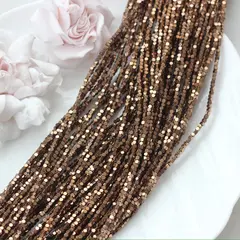 Гематин гематит, кубик усеченый, 2 мм, шоколад, 1 нить, ГМ101