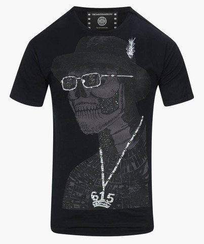 The Saints Sinphony | Футболка мужская YOUNG BUCK COLLAB CASHVILLE TEE Black TS3121 перед