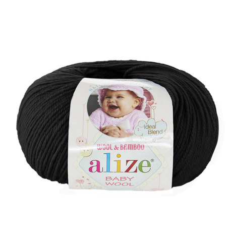 Пряжа Alize Baby Wool 60 черный
