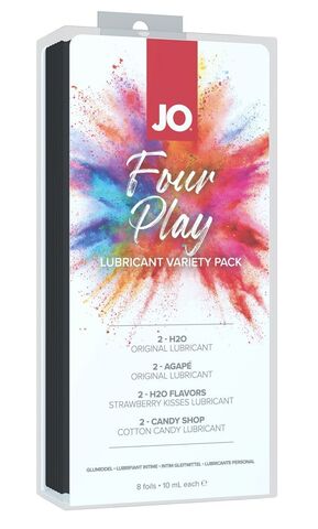 Подарочный набор из 8 саше лубрикантов System JO Four Play - System JO JO H2O Flavors JO10633