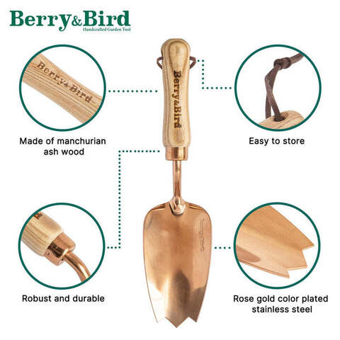 Совок тюльпан (розовое золото) ручной Berry&Bird