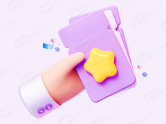 3D Рука с купонами и звездой