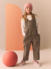 Комбинезон джинсовый для девочки Next N95-130, Коричневый, Бежевый