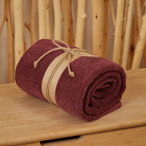 Полотенце 41х76 Onsilk Шанти бордовое