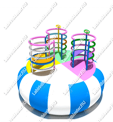 Электрическая карусель детская 4KIDS "Волшебные воронки"