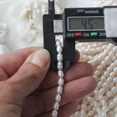 Жемчуг натуральный речной, рис, 4,8-6,8 мм, 1 нить, Ж022