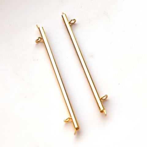 Концевик для полотна в технике ткачества 60мм. под золото